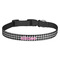 Houndstooth w/Pink Accent Dog Collar - Medium - Front