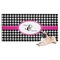 Houndstooth w/Pink Accent Dog Towel
