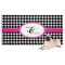 Houndstooth w/Pink Accent Dog Towel (Personalized)