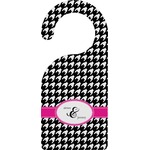 Houndstooth w/Pink Accent Door Hanger (Personalized)