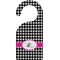 Houndstooth w/Pink Accent Door Hanger (Personalized)