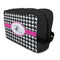 Houndstooth w/Pink Accent Toiletry Bag / Dopp Kit (Personalized)