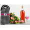 Houndstooth w/Pink Accent Double Wine Tote - LIFESTYLE (new)