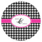 Houndstooth w/Pink Accent Drink Topper - Large - Single