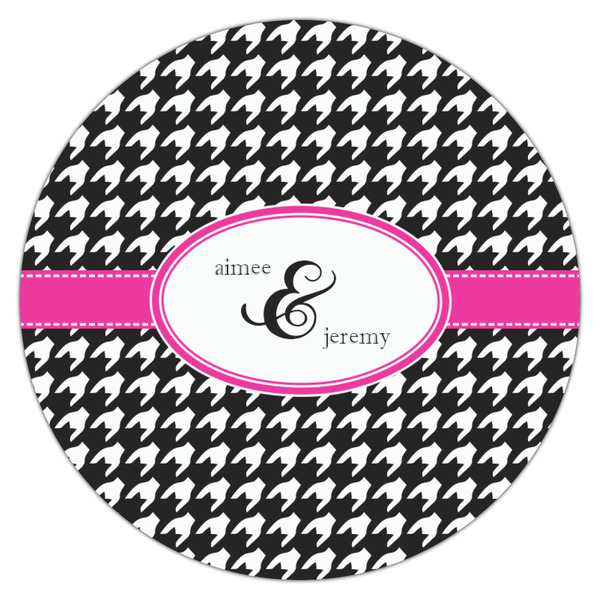 Houndstooth w/Pink Accent Drink Topper - Medium - Single