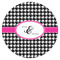 Houndstooth w/Pink Accent Drink Topper - Medium - Single