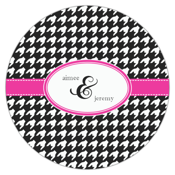 Houndstooth w/Pink Accent Drink Topper - Small - Single
