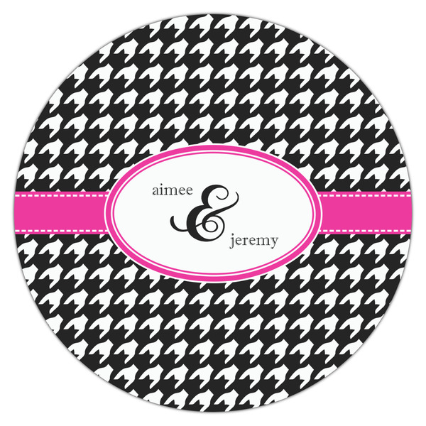Houndstooth w/Pink Accent Drink Topper - XLarge - Single