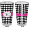 Houndstooth w/Pink Accent Pint Glass - Full Color - Front & Back Views