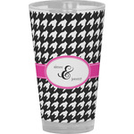 Houndstooth w/Pink Accent Pint Glass - Full Color (Personalized)
