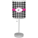 Houndstooth w/Pink Accent 7" Drum Lamp with Shade (Personalized)