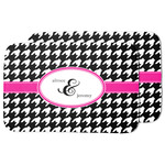 Houndstooth w/Pink Accent Dish Drying Mat (Personalized)
