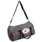 Houndstooth w/Pink Accent Duffle bag with side mesh pocket