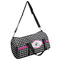 Houndstooth w/Pink Accent Duffel Bag (Personalized)