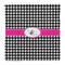 Houndstooth w/Pink Accent Duvet Cover - Queen - Front