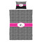 Houndstooth w/Pink Accent Duvet Cover Set - Twin - Alt Approval