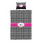 Houndstooth w/Pink Accent Duvet Cover Set - Twin XL - Alt Approval