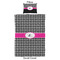 Houndstooth w/Pink Accent Duvet Cover Set - Twin XL - Approval