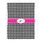 Houndstooth w/Pink Accent Duvet Cover - Twin - Front