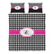 Houndstooth w/Pink Accent Duvet cover Set - Queen - Alt Approval