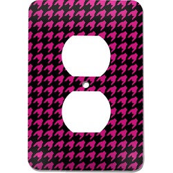 Houndstooth w/Pink Accent Electric Outlet Plate