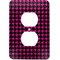 Houndstooth w/Pink Accent Electric Outlet Plate - Glossy