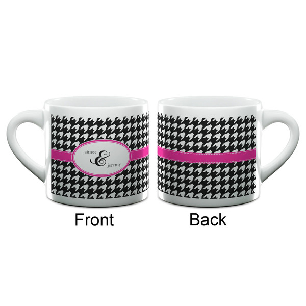 Houndstooth w/Pink Accent Espresso Cup - 6oz (Double Shot) (APPROVAL)