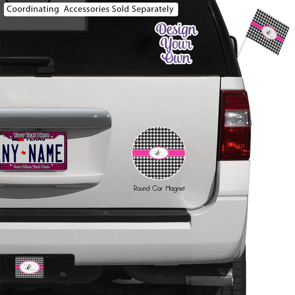 Houndstooth w/Pink Accent Exterior Car Accessories