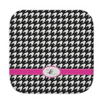Houndstooth w/Pink Accent Face Towel (Personalized)
