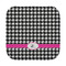 Houndstooth w/Pink Accent Face Cloth-Rounded Corners