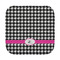 Houndstooth w/Pink Accent Face Towel (Personalized)