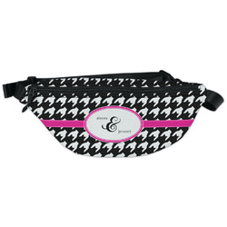 Houndstooth w/Pink Accent Fanny Pack - Classic Style (Personalized)