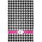 Houndstooth w/Pink Accent Finger Tip Towel - Full View