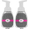 Houndstooth w/Pink Accent Foam Soap Bottle Approval - White