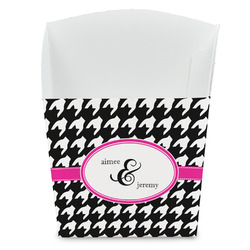 Houndstooth w/Pink Accent French Fry Favor Boxes (Personalized)