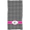Houndstooth w/Pink Accent Full Sized Bath Towel - Apvl