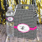 Houndstooth w/Pink Accent Gable Favor Box - In Context