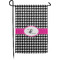 Houndstooth w/Pink Accent Garden Flag (Personalized)