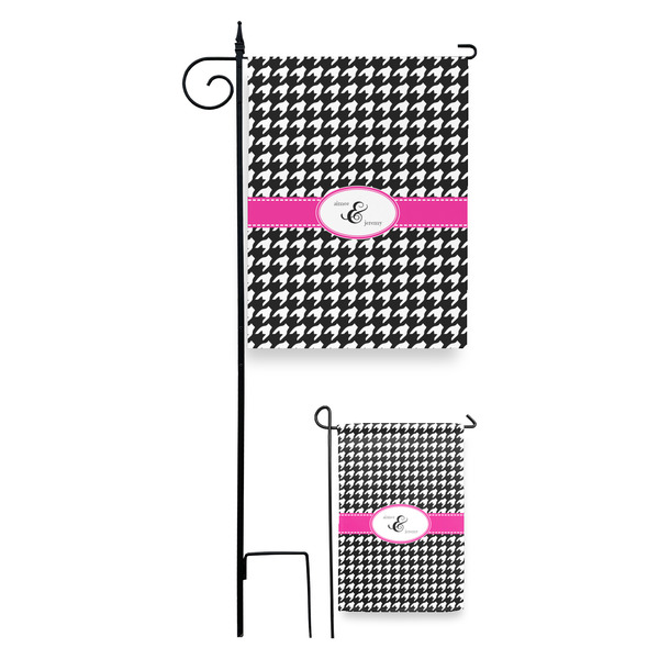 Houndstooth w/Pink Accent Garden Flag - PARENT/MAIN