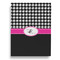 Houndstooth w/Pink Accent Garden Flags - Large - Double Sided - BACK