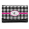 Houndstooth w/Pink Accent Genuine Leather Womens Wallet - Front/Main