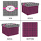 Houndstooth w/Pink Accent Gift Boxes with Lid - Canvas Wrapped - Small - Approval