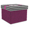 Houndstooth w/Pink Accent Gift Boxes with Lid - Canvas Wrapped - X-Large - Front/Main