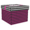 Houndstooth w/Pink Accent Gift Boxes with Lid - Canvas Wrapped - XX-Large - Front/Main