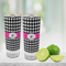 Houndstooth w/Pink Accent Glass Shot Glass - 2 oz - LIFESTYLE