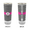 Houndstooth w/Pink Accent Glass Shot Glass - 2 oz - Single - APPROVAL