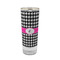 Houndstooth w/Pink Accent Glass Shot Glass - 2oz - FRONT