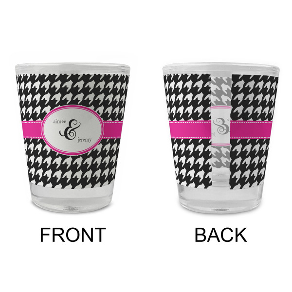 Houndstooth w/Pink Accent Glass Shot Glass - Standard - APPROVAL