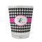 Houndstooth w/Pink Accent Glass Shot Glass - 1.5 oz - Set of 4 (Personalized)