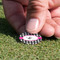 Houndstooth w/Pink Accent Golf Ball Marker - Hand
